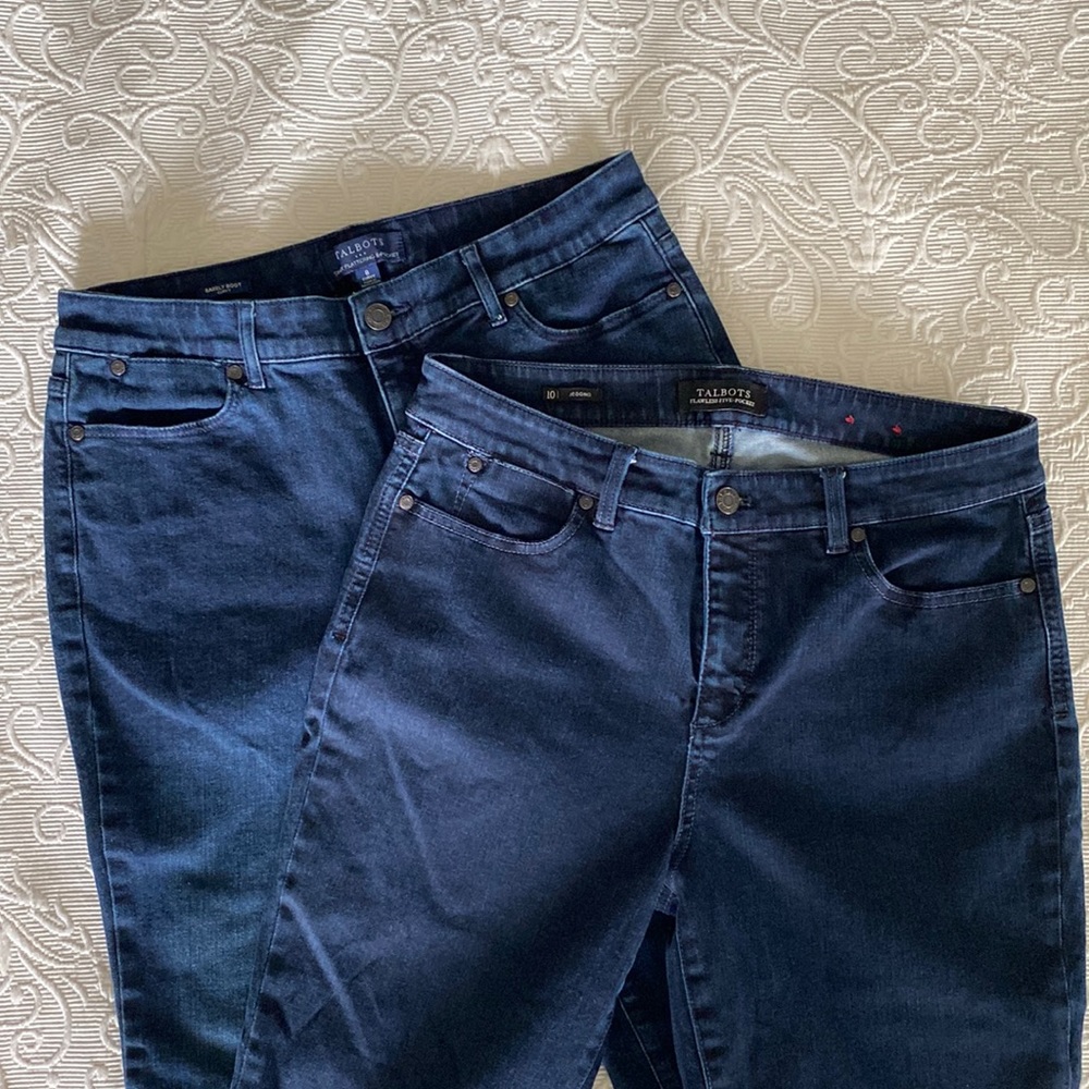 - 2 pairs of Talbots jeans! Flawless 5 pocket and Jegging. 8 & 10